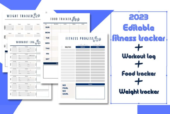 Download Editable Fitness Workout Log Book 2023 - Log book Collection