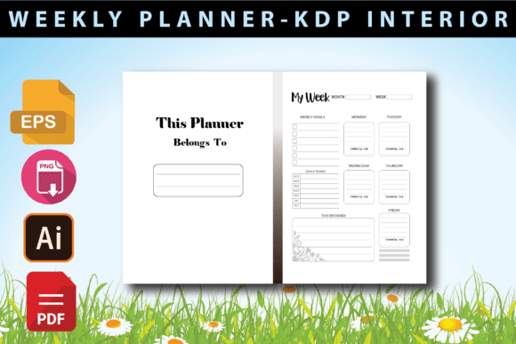 Download Weekly Planner Journal for Kdp Publisher - Weekly planner Collection