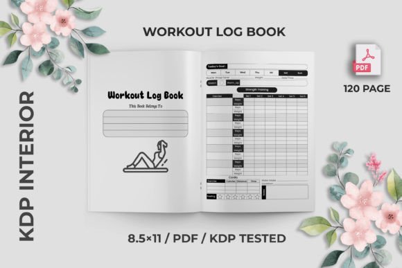 Download Workout Log Book KDP Interior - Log book Collection