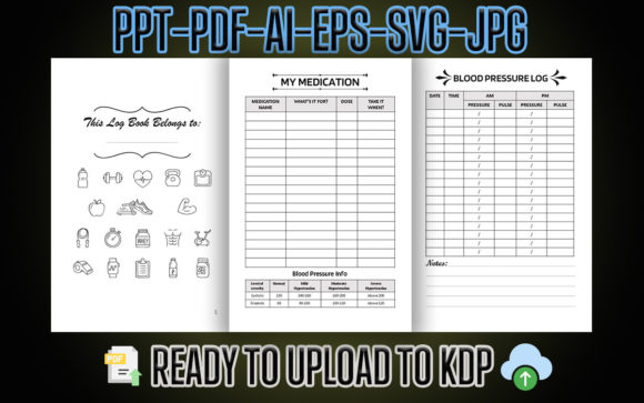 Download Blood Pressure Log Book Interior - Log book Collection