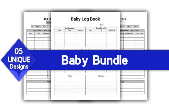 Download Baby Log Book Bundle | KDP Interior - Log book Collection