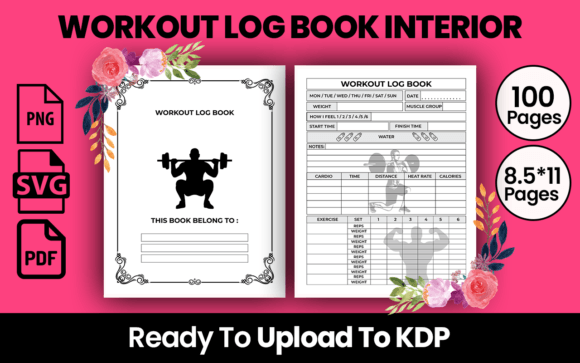 Download WORKOUT LOG BOOK KDP INTERIOR - Log book Collection